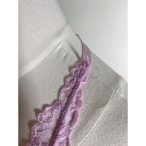 RAMPAGE Lavender Purple Sheer Babydoll Lingerie Halter Camisole Tank Sz M Medium - Picture 6 of 16